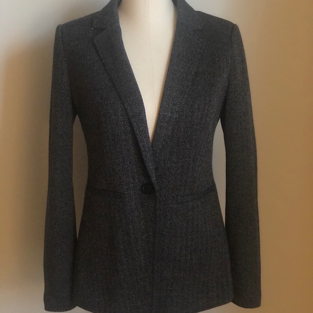 Black Printed Blazer